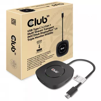 CLUB3D USB Type C 3.2 Gen 1 Multi Stream Transport (MST) Hub DisplayPort 1.4 Τριπλή Οθόνη