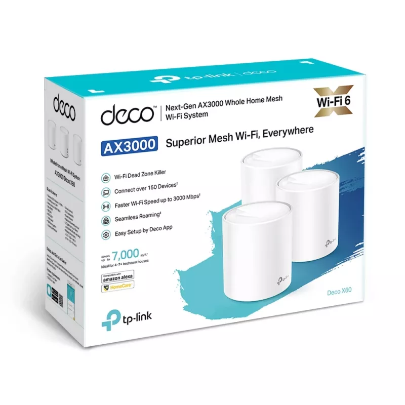 TP-Link AX3000 Whole Home Mesh Wi-Fi System, συσκευασία 3 τεμ.