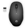 HP Dual Mode Black Mouse 300, δεξιόχειρας, οπτικό, RF Wireless, 3600 DPI, μαύρο