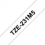 Brother TZE-231M5 Ταινία σήμανσης Μαύρο σε Λευκό