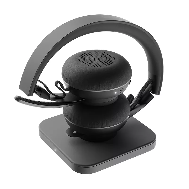 Logitech Zone Wireless MS 981-000854 ακουστικά Bluetooth, on-ear, ενεργή ακύρωση θορύβου, ασύρματη φόρτιση Qi, Microsoft Teams, γραφίτης