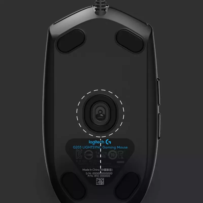 LOGITECH G203 Lightsync Ποντίκι gaming USB Μαύρο