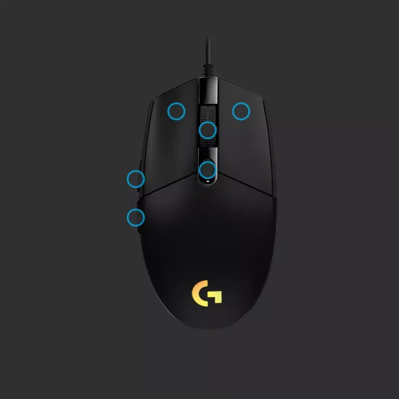 LOGITECH G203 Lightsync Ποντίκι gaming USB Μαύρο