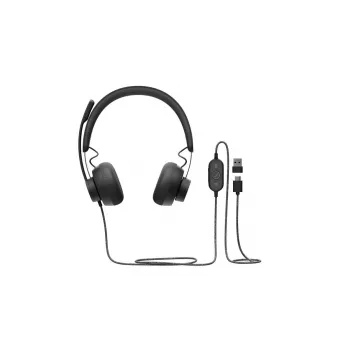 LOGITECH Zone Wired - USB-C / USB-A - Headset - UC Zone - Μαύρο