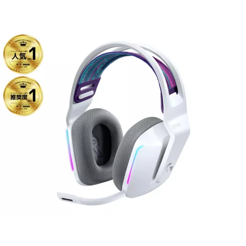 LOGITECH G733 Lightspeed Ασύρματο RGB Gaming Headset Λευκό