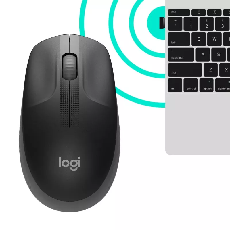 LOGITECH M190 Full-Size Ασύρματο ποντίκι Charcoal