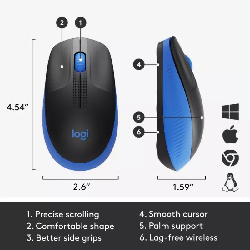 Ποντίκι Logitech M190 Ασύρματο USB