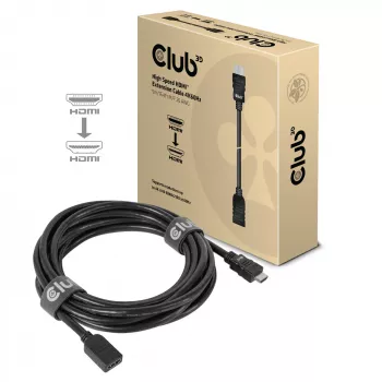 CLUB3D High Speed HDMI™ Καλώδιο επέκτασης 4K60Hz M/F 5m/16,4ft 26 AWG