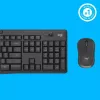 Logitech MK295 Silent Wireless Combo πληκτρολόγιο RF Wireless QWERTY US International μαύρο