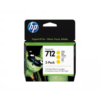 HP 712 3 τεμ. 29 ml Κίτρινο μελανοδοχείο DesignJet