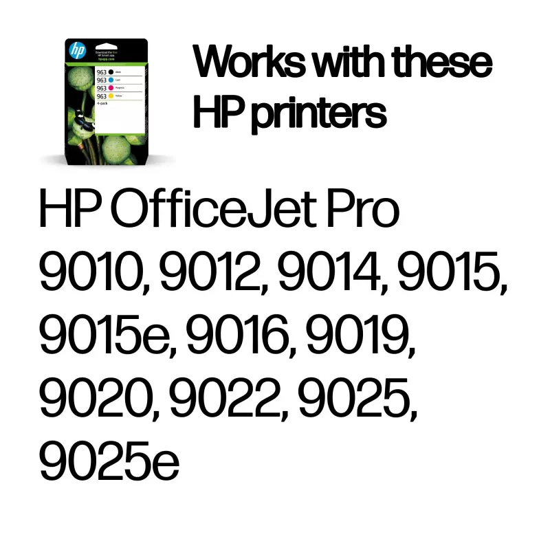 HP 963 4 τεμ. Μαύρο/Cyan/Magenta/Κίτρινο Original μελανοδοχεία