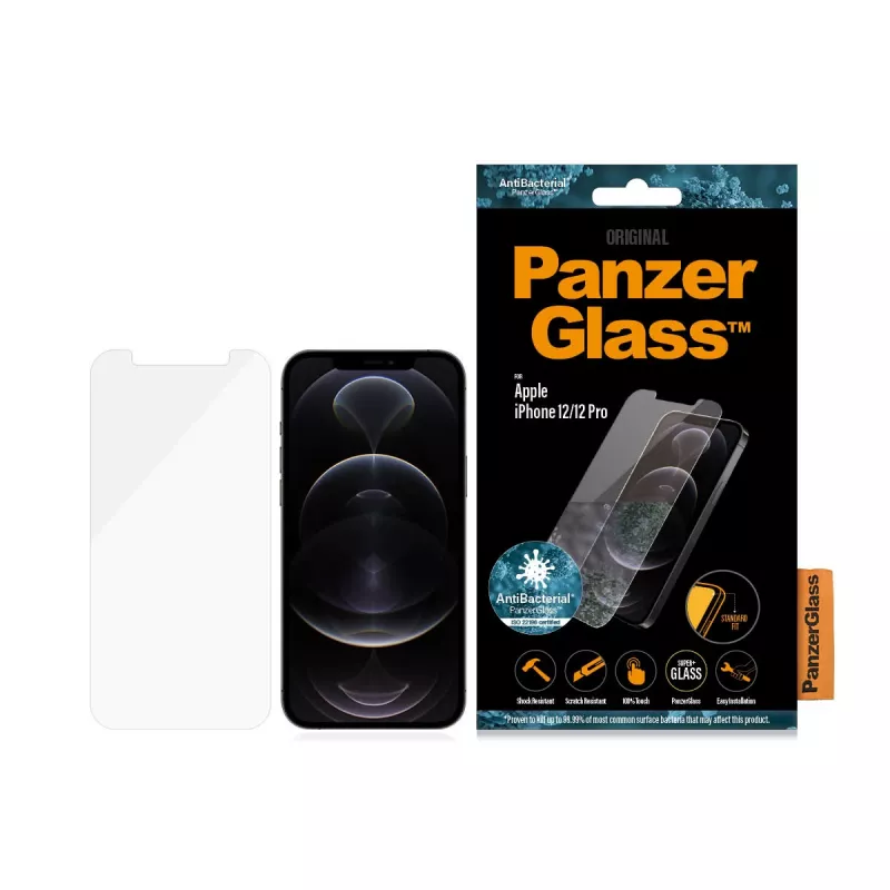 PanzerGlass ® Μεμβράνη προστασίας οθόνης iPhone 12 | 12 Pro | Standard προσαρμογή