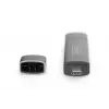 DIGITUS Combo Card Reader Hub (USB-C+USB 3.0) 1x SD, 1x MicroSD, 1x USB 3.0, γκρι