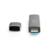 DIGITUS Combo Card Reader Hub (USB-C+USB 3.0) 1x SD, 1x MicroSD, 1x USB 3.0, γκρι
