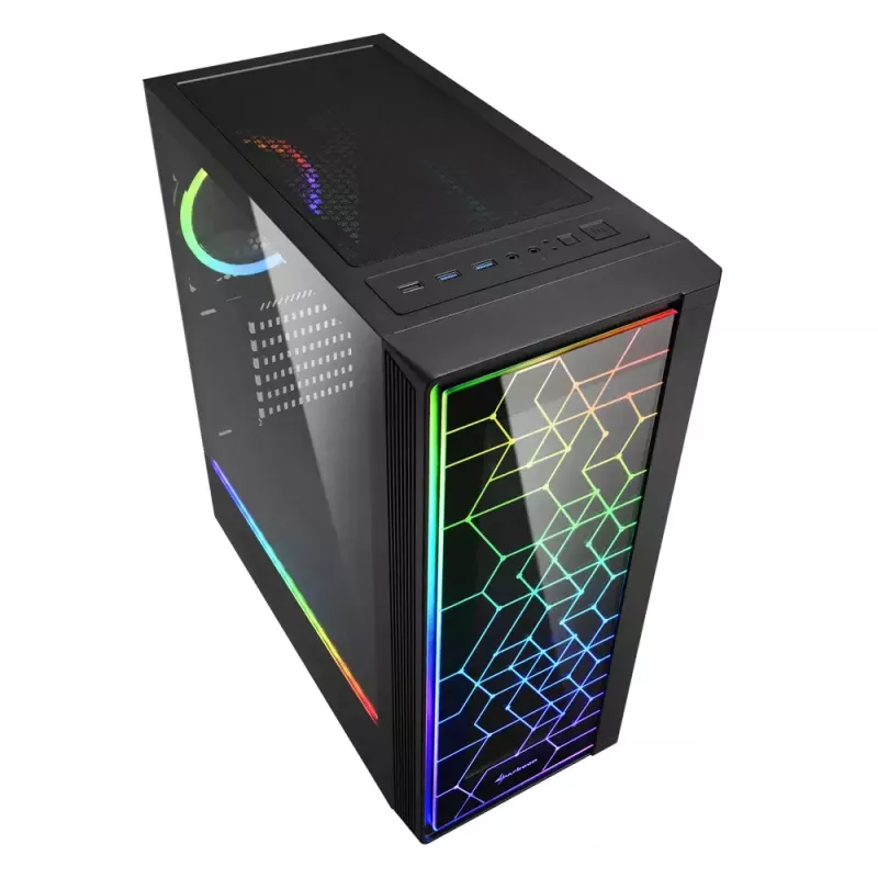 Κουτί PC Sharkoon RGB LIT 100 Midi Tower Μαύρο