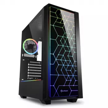 Κουτί PC Sharkoon RGB LIT 100 Midi Tower Μαύρο