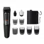 Trimmer περιποίησης Philips MULTIGROOM Series 3000 9-in-1 MG3740/15 — μπαταρία NiMH, 60 λεπτά διάρκεια, λεπίδες ανοξείδωτου χάλυβα, 9 εξαρτήματα χτένια, μαύρο