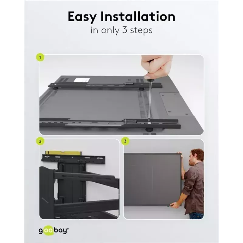 Βάση στήριξης TV στον τοίχο Goobay Basic FULLMOTION M 35 kg 32-55 ίντσες