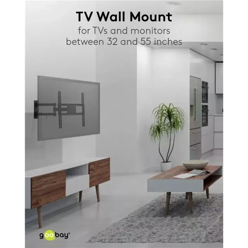 Βάση στήριξης TV στον τοίχο Goobay Basic FULLMOTION M 35 kg 32-55 ίντσες