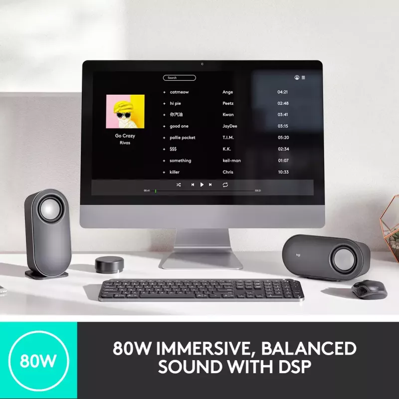 Ηχεία υπολογιστή LOGITECH Z407 Bluetooth με subwoofer και ασύρματο χειριστήριο