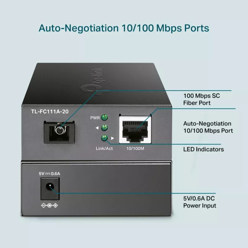 Μετατροπέας μέσων TP-Link 10/100 Mbps WDM