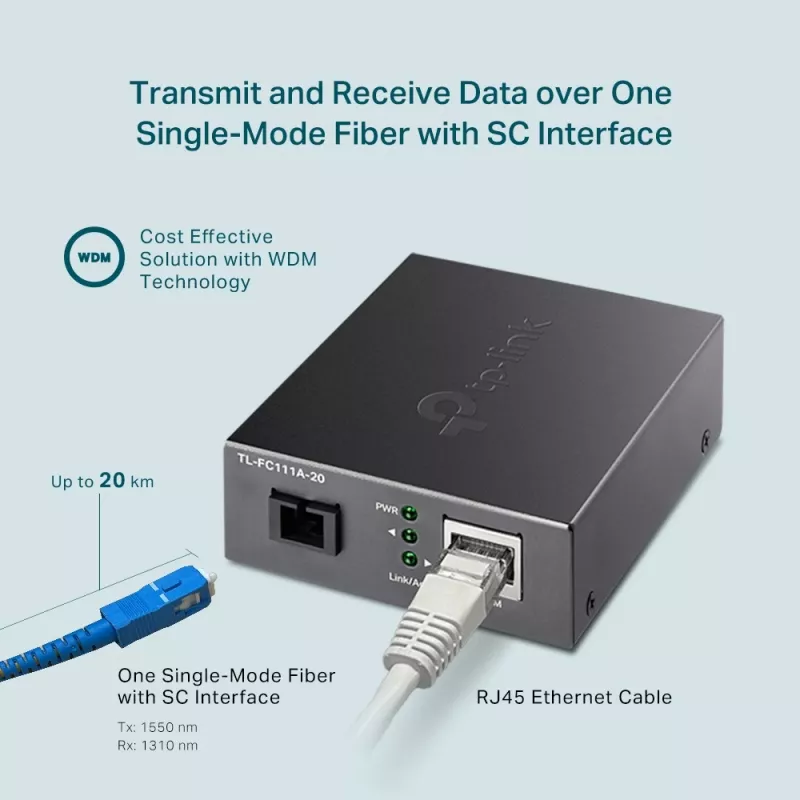 Μετατροπέας μέσων TP-Link 10/100 Mbps WDM