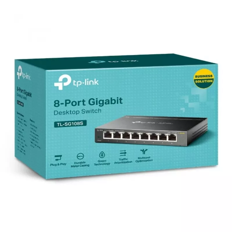 Διακόπτης δικτύου TP-Link TL-SG108S 8-Port 10/100/1000Mbps