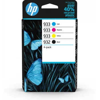 HP 932 μαύρο/933 cyan/magenta/κίτρινο συσκευασία 4 τεμ. γνήσια μελάνια