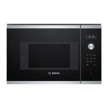 Εντοιχιζόμενος φούρνος μικροκυμάτων Bosch Serie 6 BFL524MS0 — 800 W, 20 L, Χειρισμός αφής, Ανοξείδωτο χάλυβας/Μαύρο