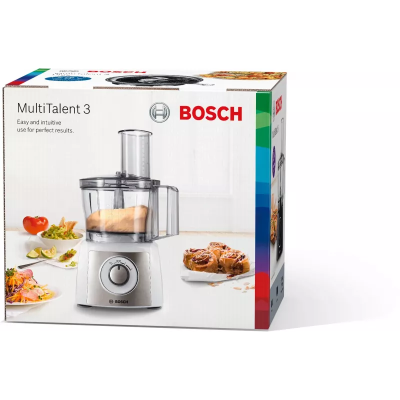 Κουζινομηχανή Bosch MCM3100W — 800 W, μπολ 2,3 L, 2 ταχύτητες, Turbo, λευκό