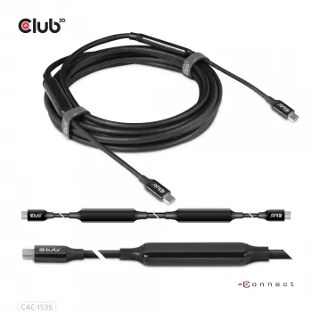 CLUB3D USB 3.2 Gen2 Type C to C Active Bi-directional Καλώδιο 8K60Hz M/M 5m/16.4ft