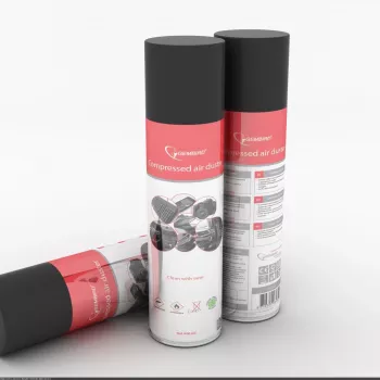 Gembird CK-CAD-FL600-01 πεπιεσμένος αέρας σε σπρέι, 600 ml, εύφλεκτος, με προέκταση σωλήνα