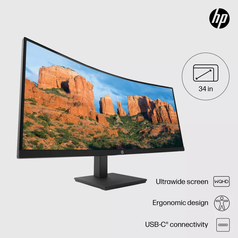 Οθόνη HP P34hc G4 34 ίντσες Wide Quad HD LCD 3440 x 1440