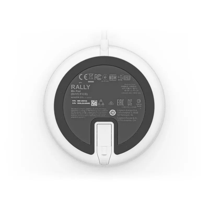 Logitech Rally Mic Pod, Λευκό
