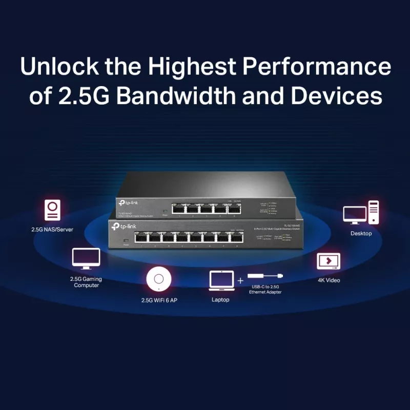 Μη διαχειριζόμενο switch TP-Link TL-SG108-M2 8 θυρών 2.5G επιτραπέζιο