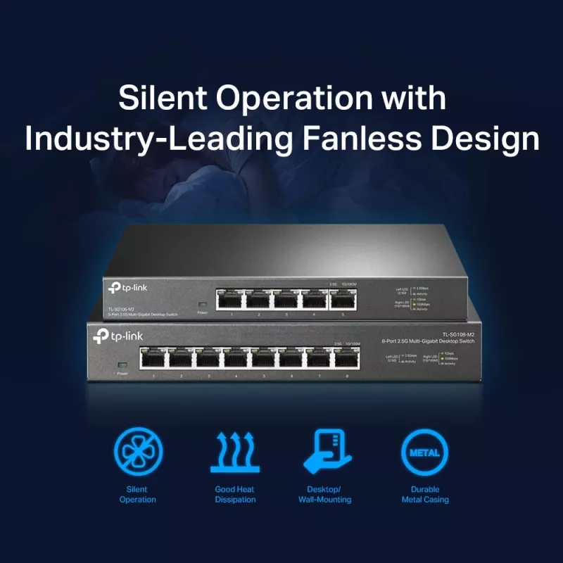 Μη διαχειριζόμενο switch TP-Link TL-SG108-M2 8 θυρών 2.5G επιτραπέζιο