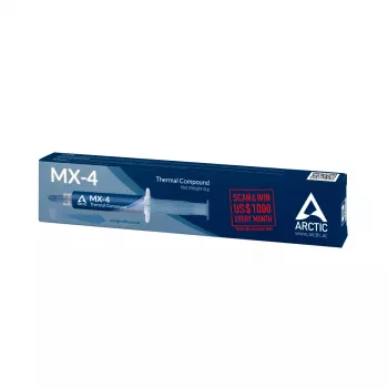ARCTIC MX-4 Θερμοαγώγιμη πάστα υψηλής απόδοσης, θερμοαγώγιμη πάστα, 2,5 g/cm³, μπλε, 8 g, 1 τεμ., 128 mm