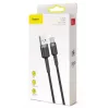 BASEUS πλεκτό καλώδιο γρήγορης φόρτισης Cafule - USB Type-A σε Type-C 2A - 3m - γκρι/μαύρο (νάιλον)