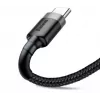 BASEUS πλεκτό καλώδιο γρήγορης φόρτισης Cafule - USB Type-A σε Type-C 2A - 3m - γκρι/μαύρο (νάιλον)