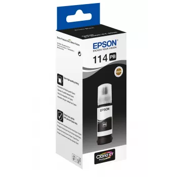 Epson 114 Γνήσιο Μελανοδοχείο Photo Μαύρο για EcoTank ET-8550 ET-8500