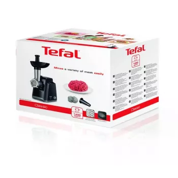 Tefal NE105838 Κρεατομηχανή 1400 W Μαύρο, Ανοξείδωτο ατσάλι