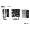 be quiet! PURE ROCK SLIM 2 ψύκτρα επεξεργαστή 9,2 cm ασημί 1 τεμ.