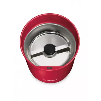 Μύλος καφέ με λεπίδες Bosch TSM6A014R, χωρητικότητα 75 g, 180 W, λεπίδες ανοξείδωτου χάλυβα, κόκκινο