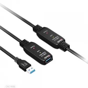 CLUB3D USB 3.2 Gen1 ενεργό καλώδιο επαναλήπτη 15 m/ 49.2 ft M/F 28AWG