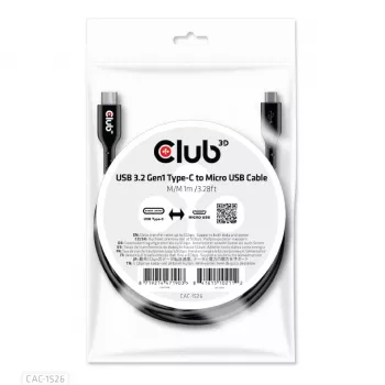 CLUB3D Καλώδιο USB 3.2 Gen1 Type-C σε Micro-USB M/M 1 m / 3,28 ft