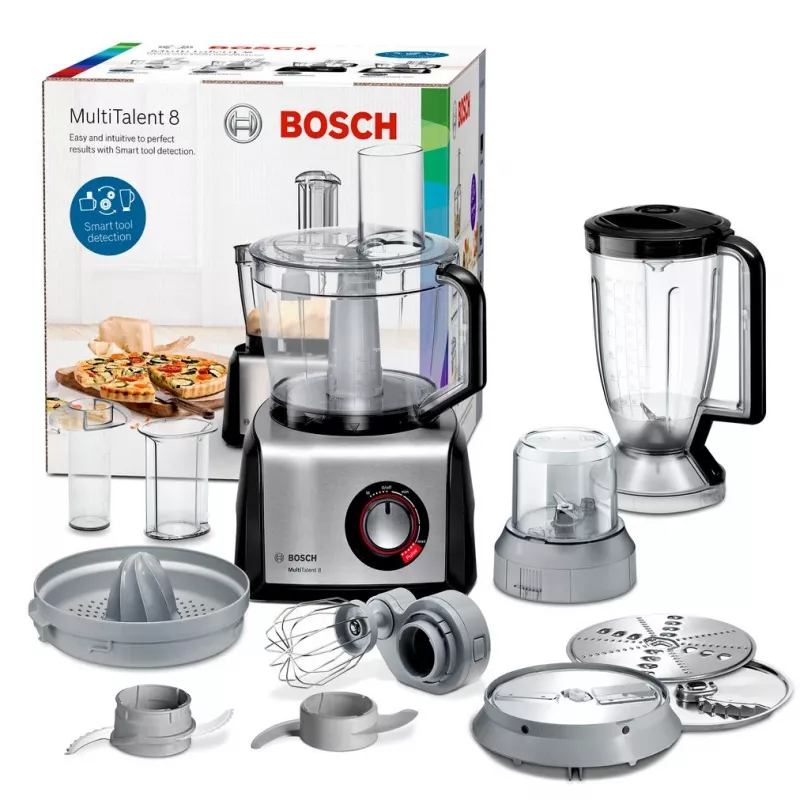 Bosch MC812M844 Κουζινομηχανή 1250 W 3,9 L Μαύρο, Ανοξείδωτο ατσάλι