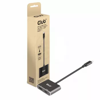 CLUB3D MST-Hub USB3.2 Gen2 Type-C(DP Alt-Mode) σε DisplayPort + HDMI 4K60Hz M/F