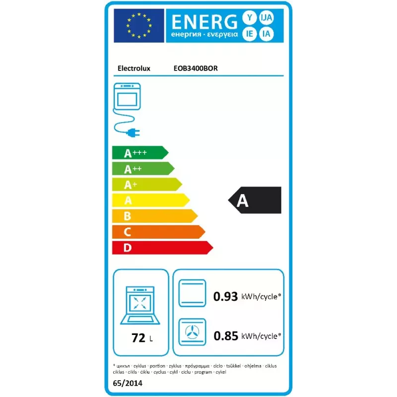 Εντοιχιζόμενος φούρνος Electrolux EOB3400BOR, ηλεκτρικός φούρνος