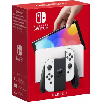 Nintendo Switch OLED, Nintendo Switch, NVIDIA Custom Tegra, λευκό, αναλογικό / ψηφιακό, κουμπί Home, κουμπί λειτουργίας, κουμπιά