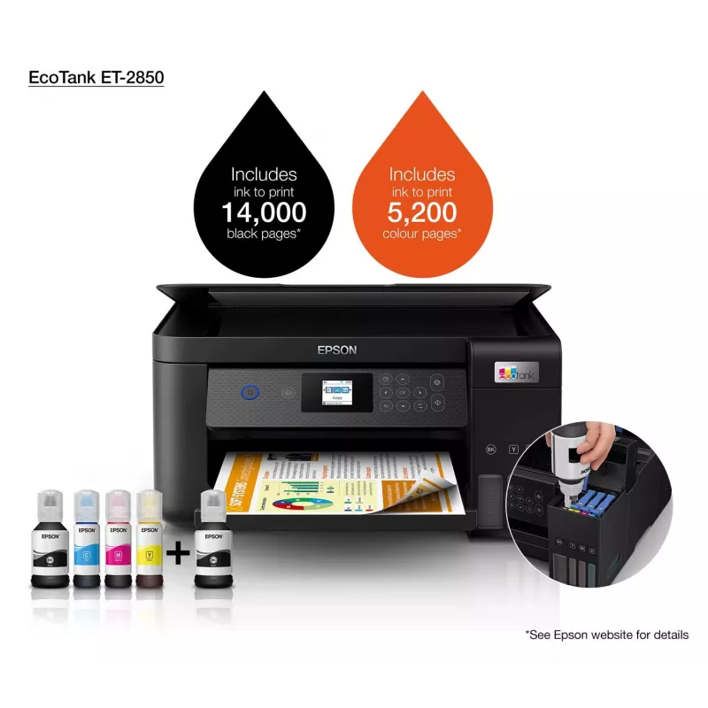 Epson EcoTank ET-2850 A4 πολυλειτουργικός εκτυπωτής ink tank Wi-Fi